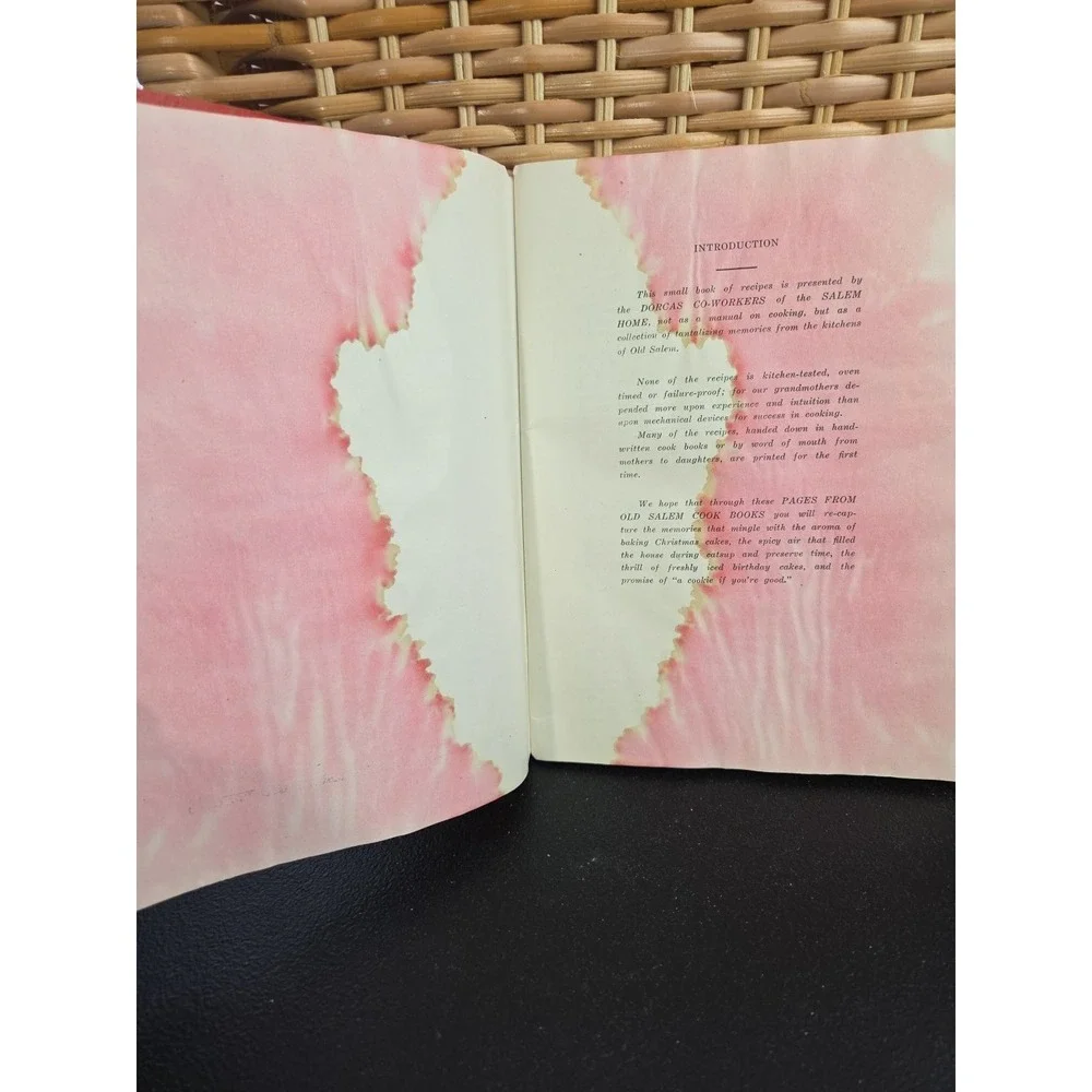 Vintage‎ 1945 Salem Cookbook Recipes Pages From The Old Winston Salem NC Book